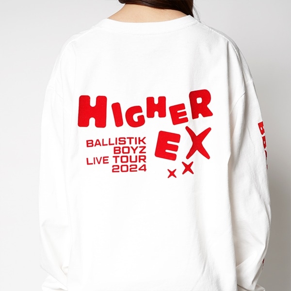 HIGHER EX ロングスリーブTシャツ/WHITE 詳細画像