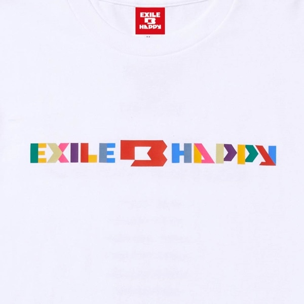 EXILE B HAPPY Tシャツ/WHITE 詳細画像