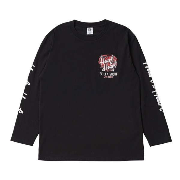 Heart to Heart ロングスリーブTシャツ/BLACK