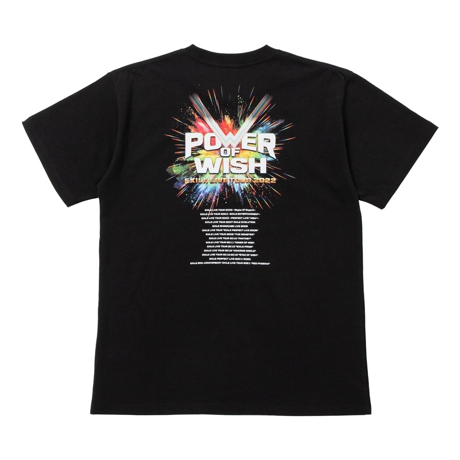 EXILE TRIBE STATION ONLINE STORE｜POWER OF WISH ツアーTシャツ/BLACK