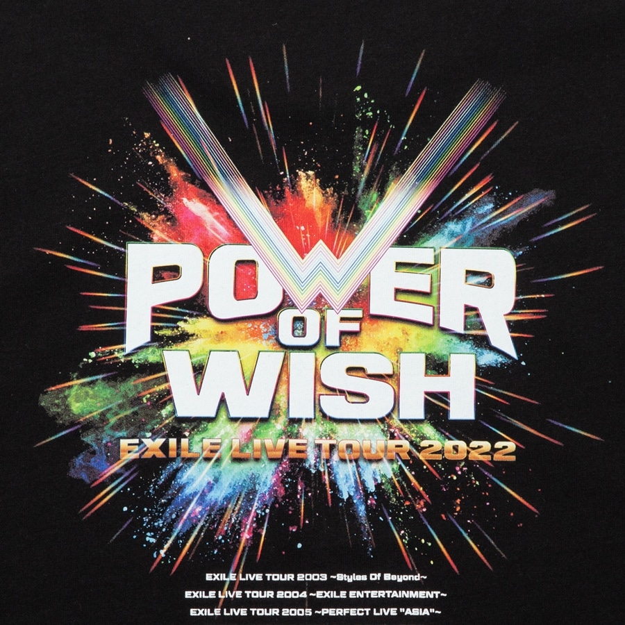 EXILE TRIBE STATION ONLINE STORE｜POWER OF WISH ツアーTシャツ/BLACK