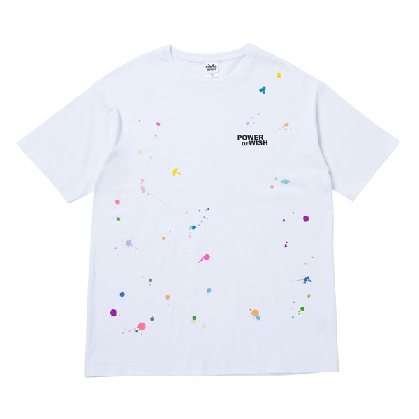 POWER OF WISH オーバーサイズロゴTシャツ/WHITE