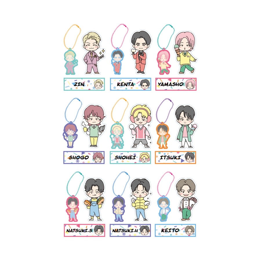 THE REASON ラバーキーホルダー＆ステッカーセット/STARTING MEMBER/全9種 詳細画像 OTHER 1