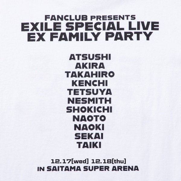 EX FAMILY PARTY ロングスリーブTシャツ/WHITE 詳細画像