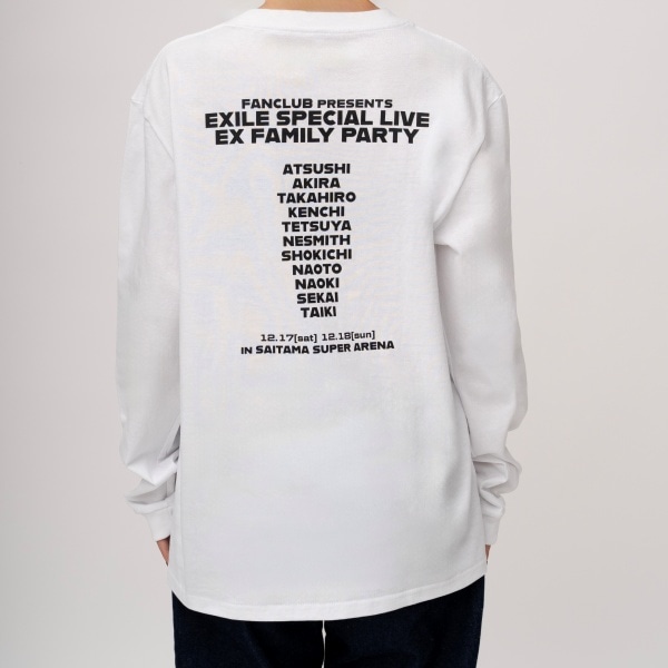 EX FAMILY PARTY ロングスリーブTシャツ/WHITE 詳細画像
