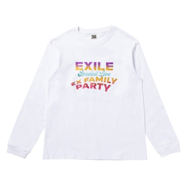 EX FAMILY PARTY ロングスリーブTシャツ/WHITE