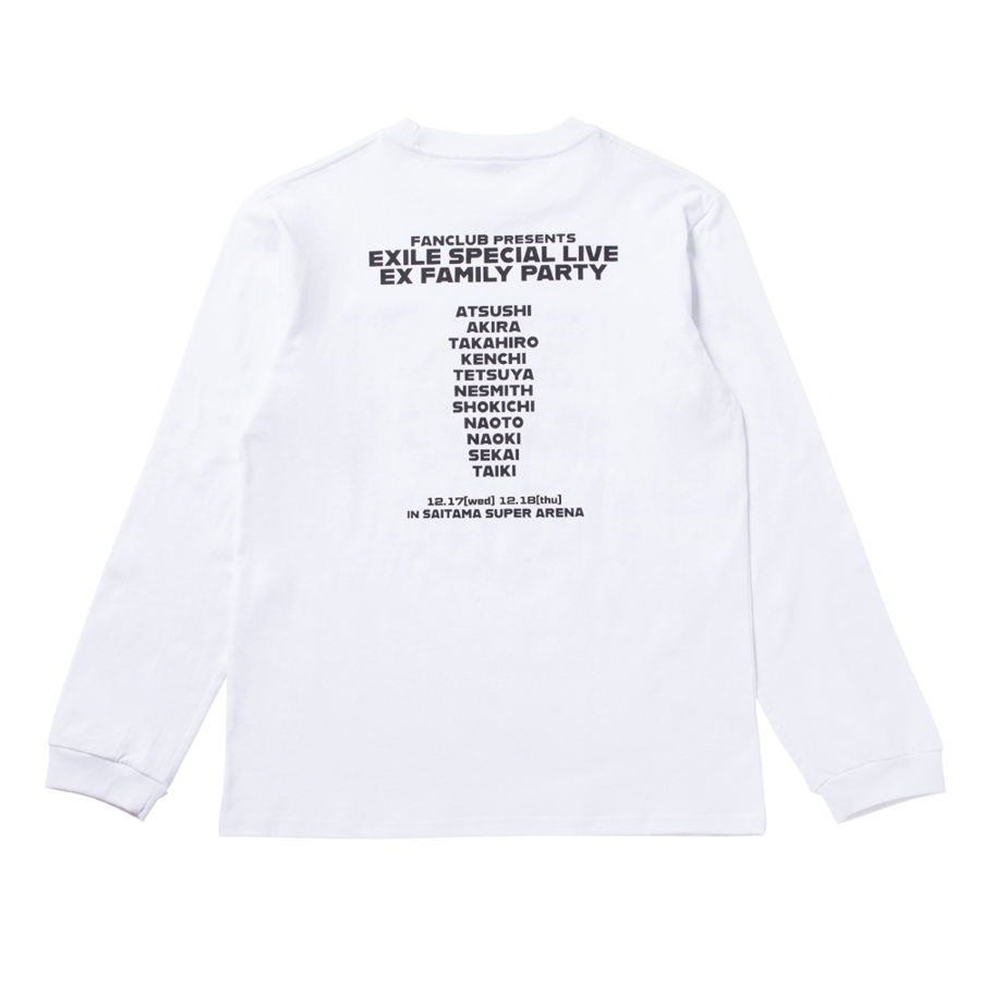 EX FAMILY PARTY ロングスリーブTシャツ/WHITE 詳細画像 カラー共通 1
