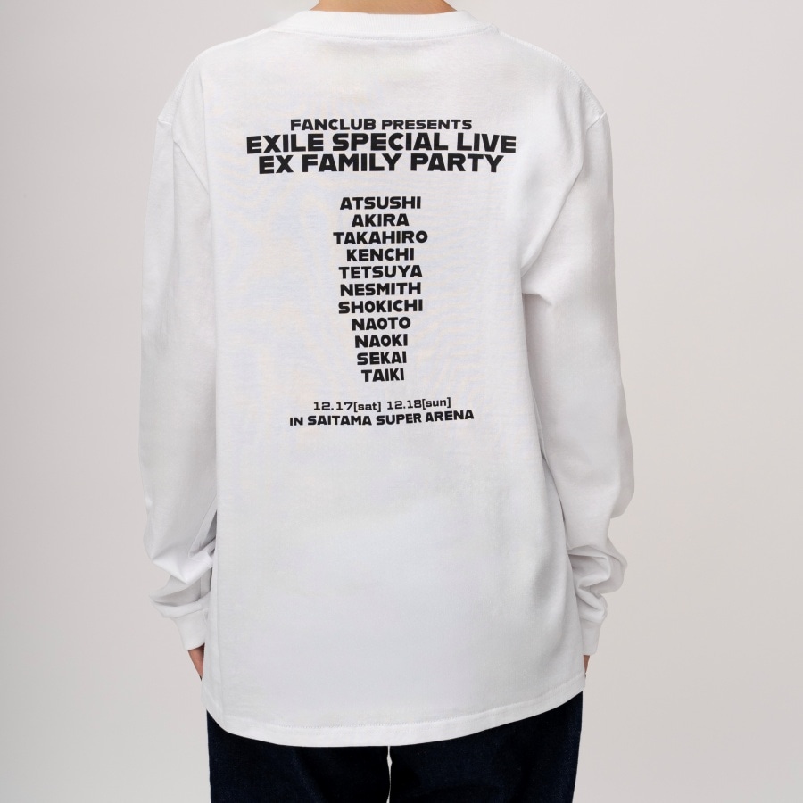 EX FAMILY PARTY ロングスリーブTシャツ/WHITE 詳細画像 カラー共通 5