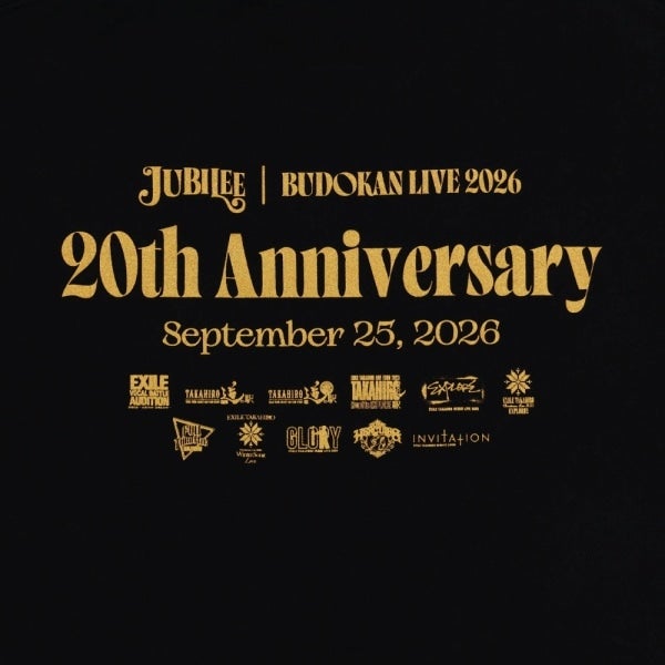 JUBILEE ロゴTシャツ/BLACK 詳細画像