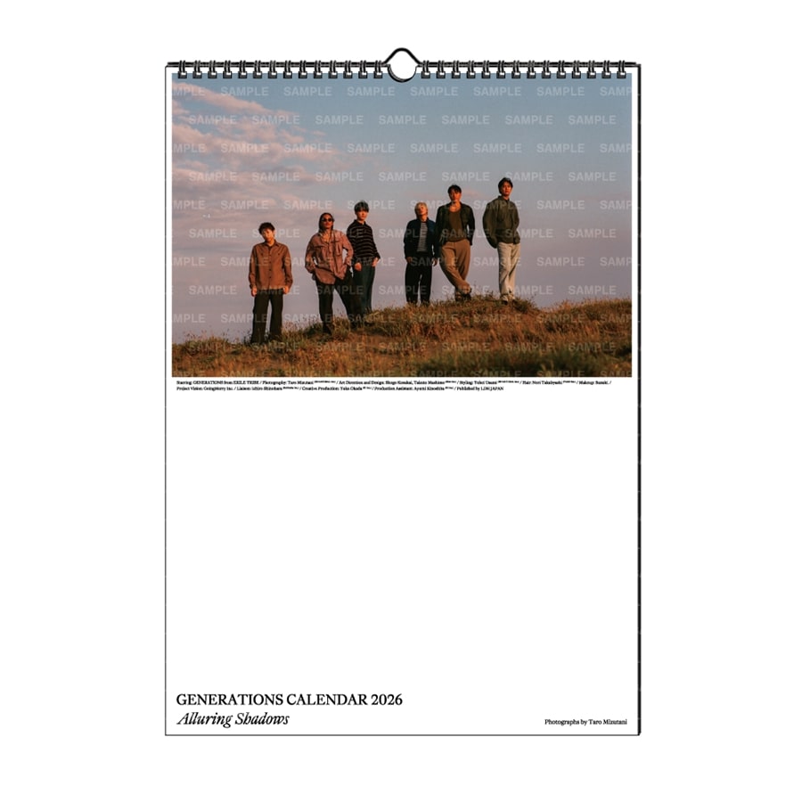 GENERATIONS 2026 カレンダー/壁掛け 詳細画像 GENERATIONS 1