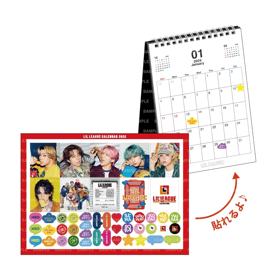 LIL LEAGUE 2026 カレンダー/卓上 詳細画像 カラー共通 2