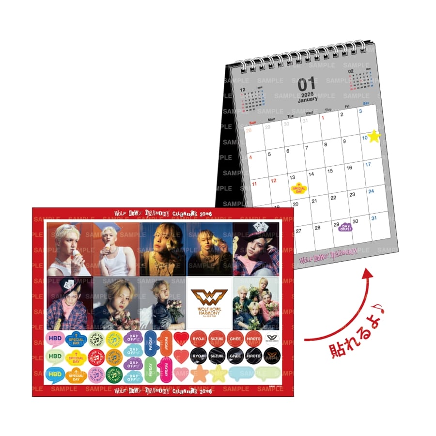 WOLF HOWL HARMONY 2026 カレンダー/卓上 詳細画像 カラー共通 2
