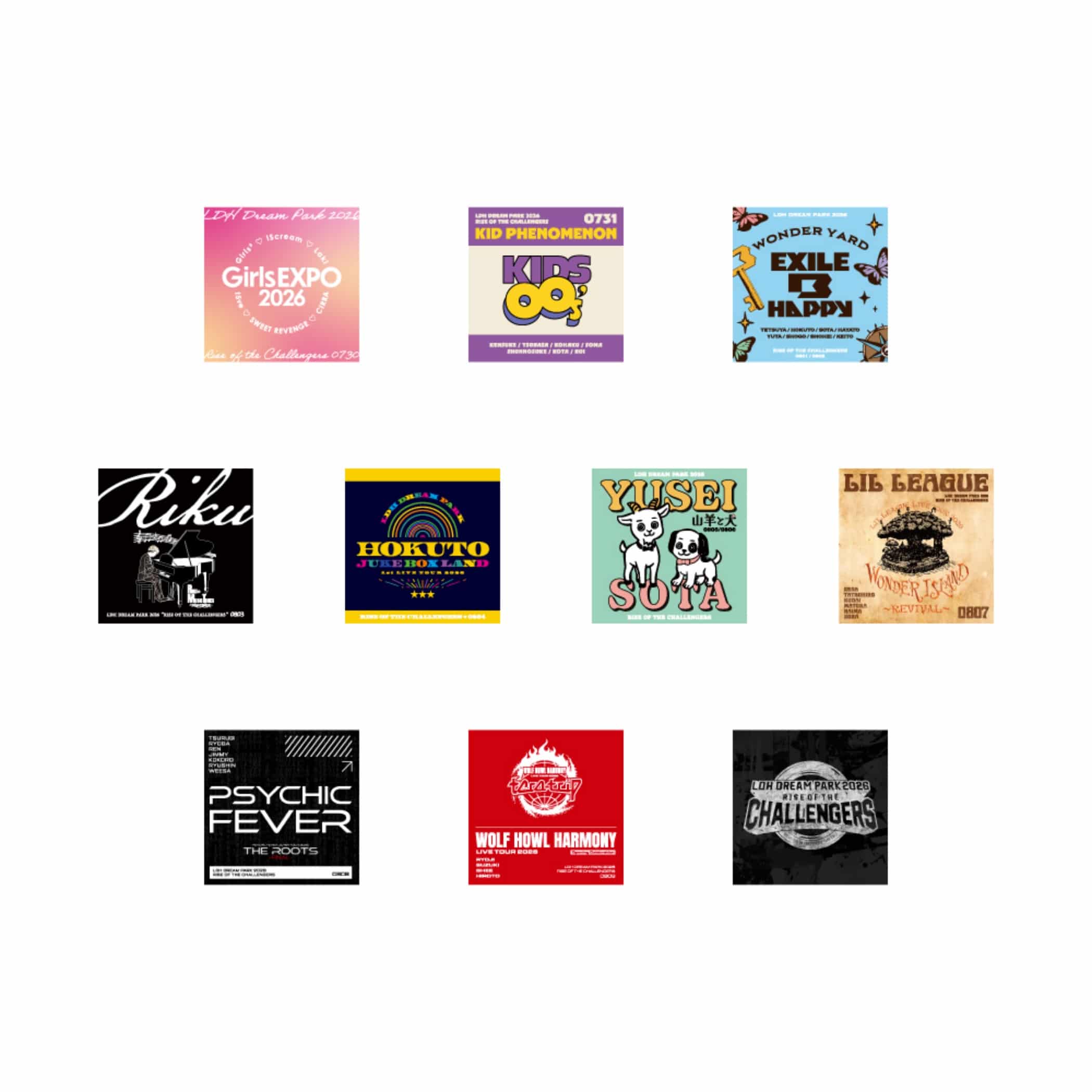 EXILE TRIBE STATION ONLINE STORE｜LDH DREAM PARK 2026 ステッカーセット