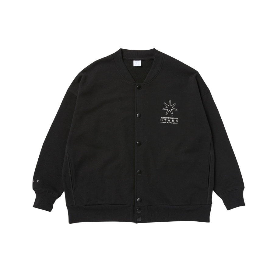 STARS スウェットカーディガン 詳細画像 BLACK 1
