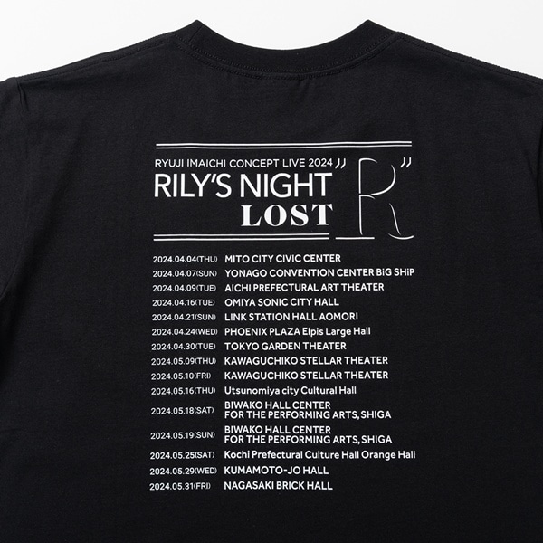RILY'S NIGHT／LOST"R" Tシャツ/BLACK 詳細画像