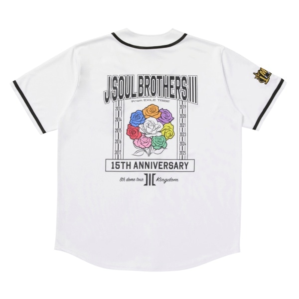 【FC限定】LIVE TOUR 2025 KINGDOM ベースボールシャツ/WHITE 詳細画像