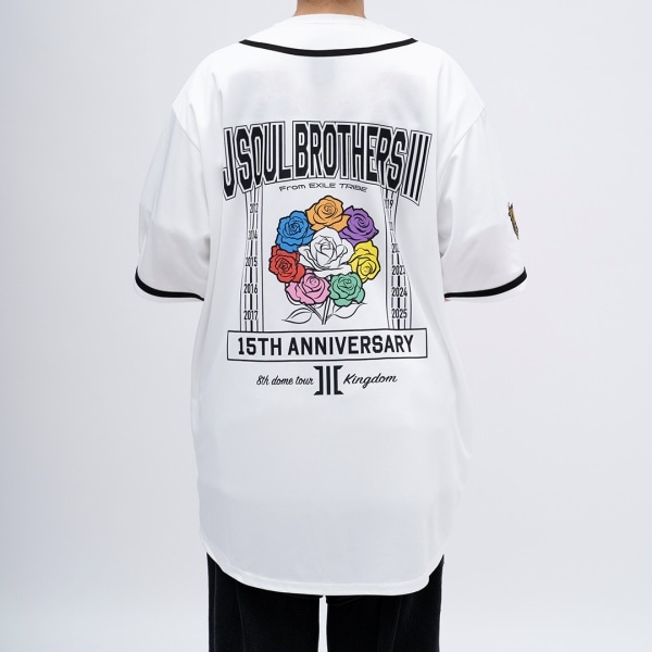 【FC限定】LIVE TOUR 2025 KINGDOM ベースボールシャツ/WHITE 詳細画像