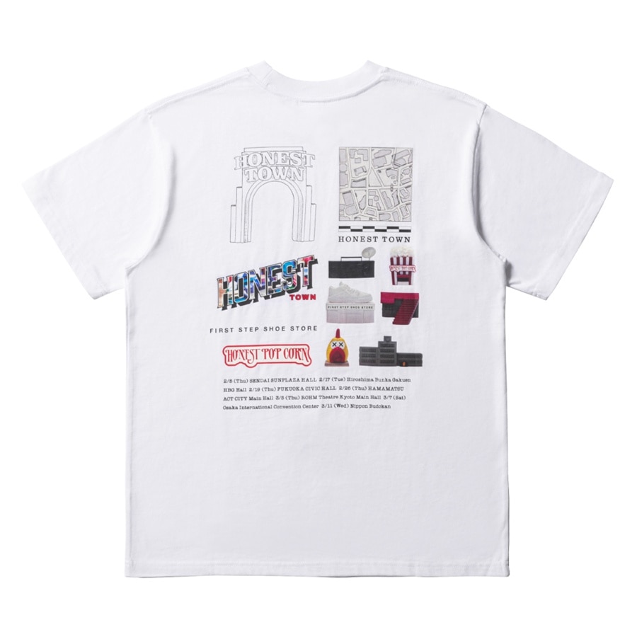 HONEST TOWN ロゴTシャツ/WHITE 詳細画像 カラー共通 1