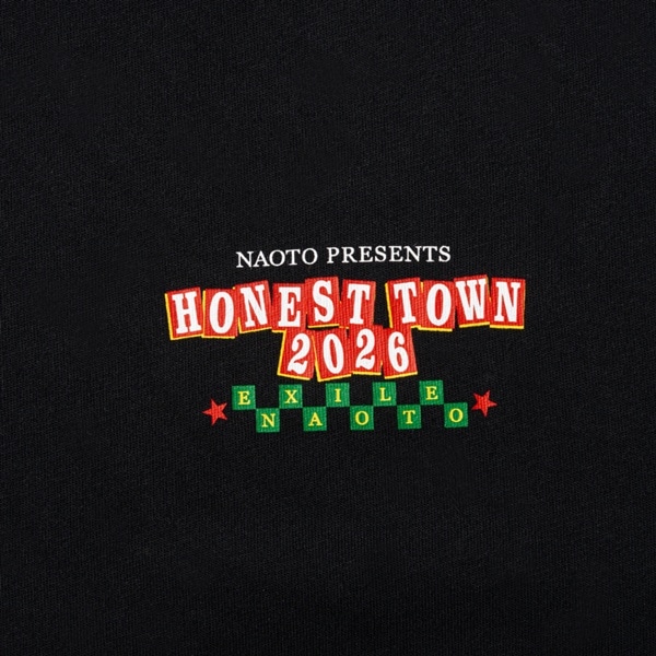 HONEST TOWN ロゴTシャツ/BLACK 詳細画像