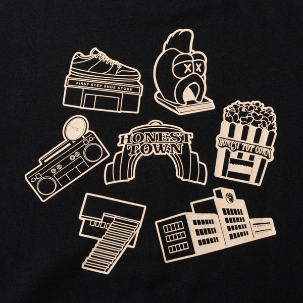 HONEST TOWN スウェット/BLACK 詳細画像