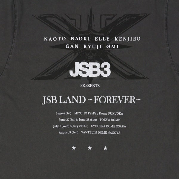 JSB LAND ～FOREVER～ Tシャツ/CHARCOAL 詳細画像