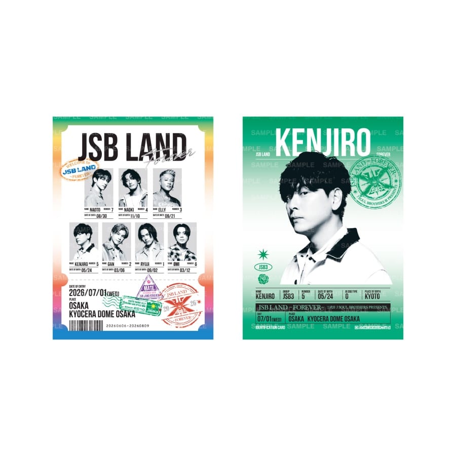 【7/1大阪】JSB LAND ～FOREVER～ 御楽印2枚セット 詳細画像 山下健二郎 1