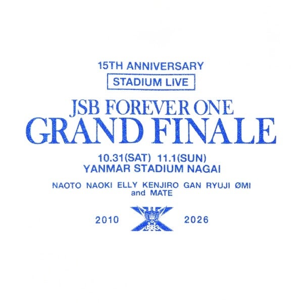 JSB FOREVER ONE GRAND FINALE ロゴTシャツ/WHITE 詳細画像