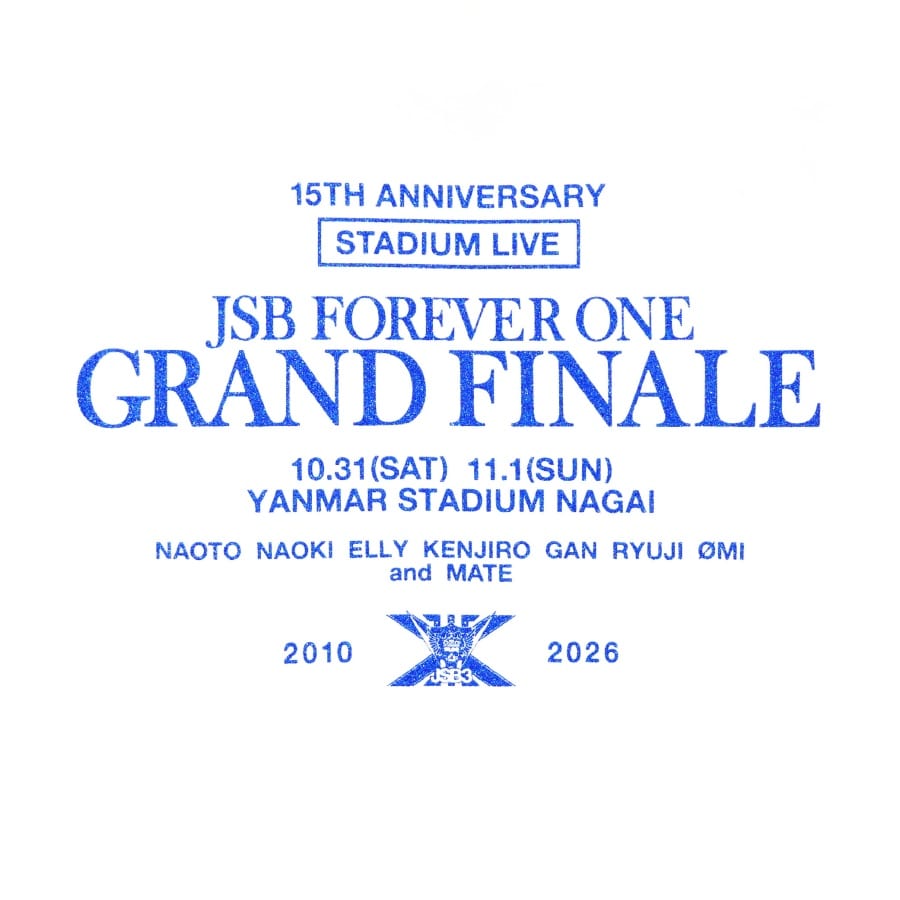 JSB FOREVER ONE GRAND FINALE ロゴTシャツ/WHITE 詳細画像 カラー共通 3
