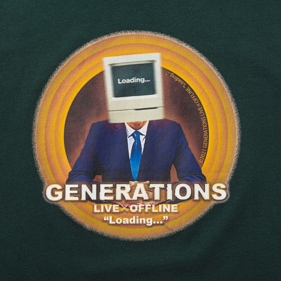 Exile Tribe Station Online Store Loading Tシャツ Green Exile Tribe Station Online Store Loading Tシャツ Green