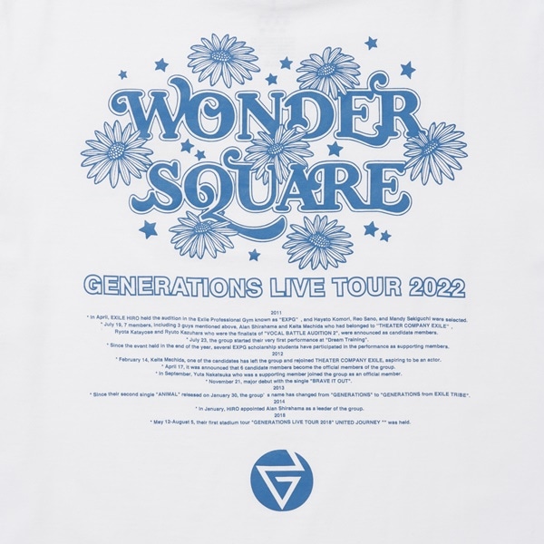 WONDER SQUARE ツアーTシャツ/WHITE 詳細画像