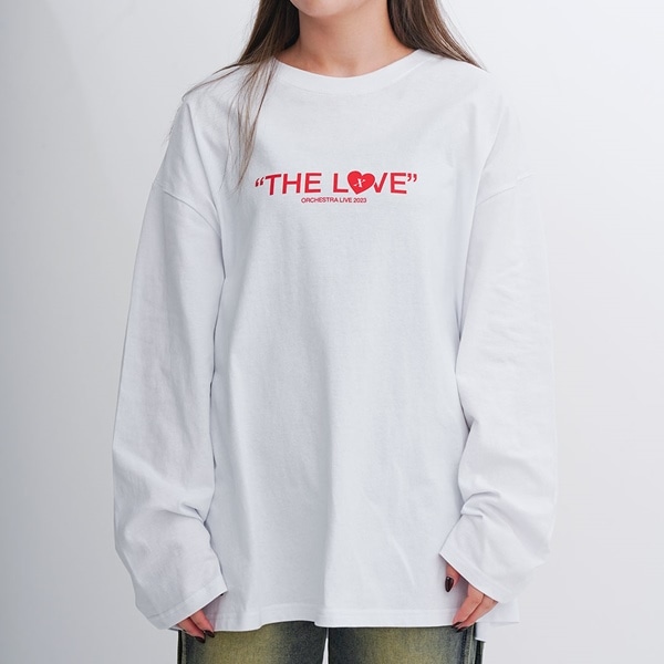 THE LOVE オーバーサイズロングスリーブTシャツ/WHITE 詳細画像