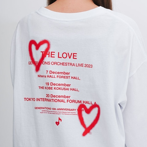 THE LOVE オーバーサイズロングスリーブTシャツ/WHITE 詳細画像