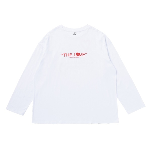 THE LOVE オーバーサイズロングスリーブTシャツ/WHITE 詳細画像