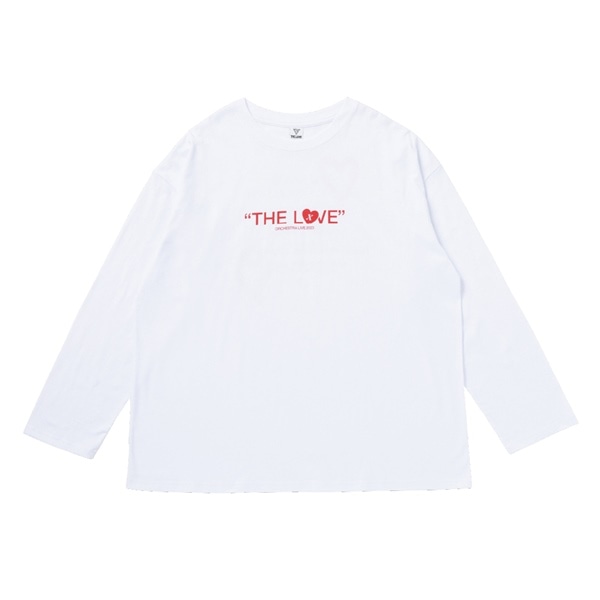 THE LOVE オーバーサイズロングスリーブTシャツ/WHITE