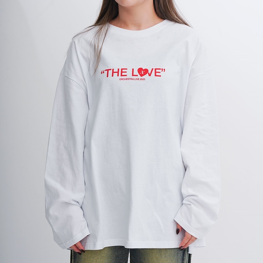 THE LOVE オーバーサイズロングスリーブTシャツ/WHITE 詳細画像 WHITE 4