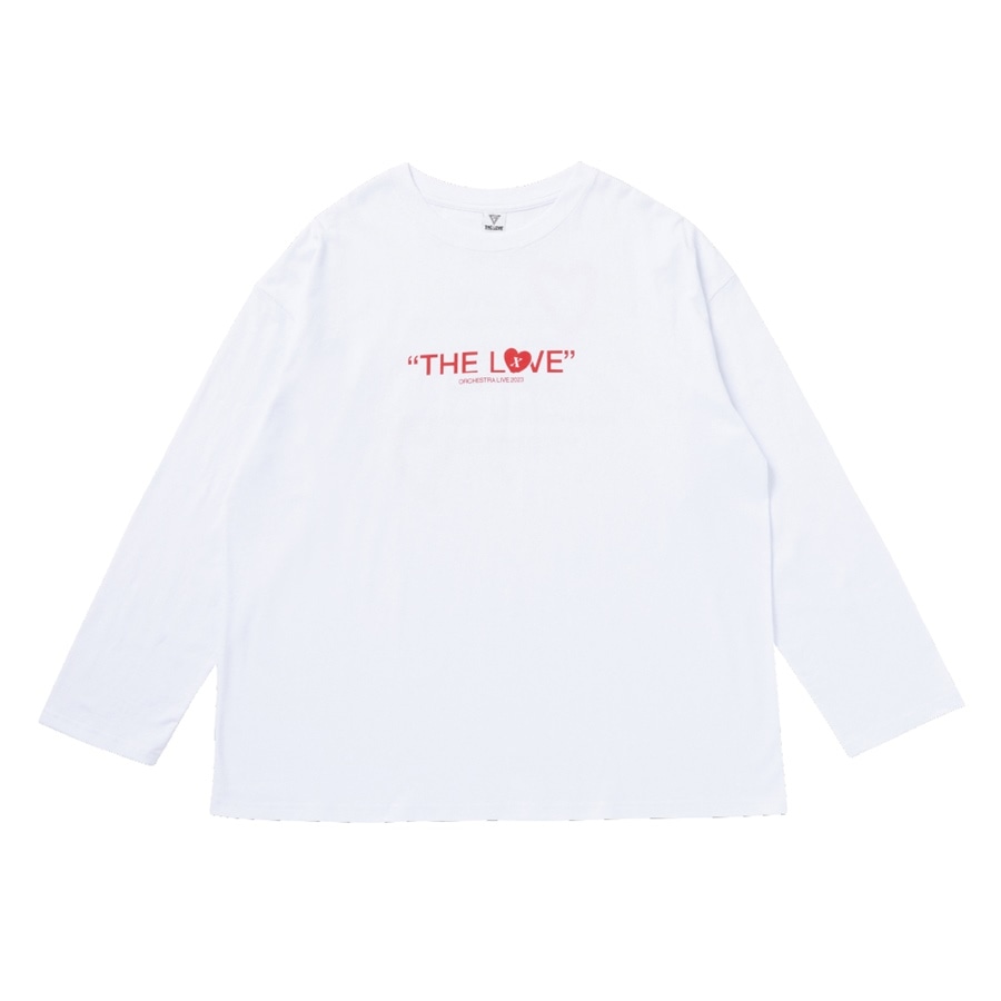 THE LOVE オーバーサイズロングスリーブTシャツ/WHITE 詳細画像 WHITE 1