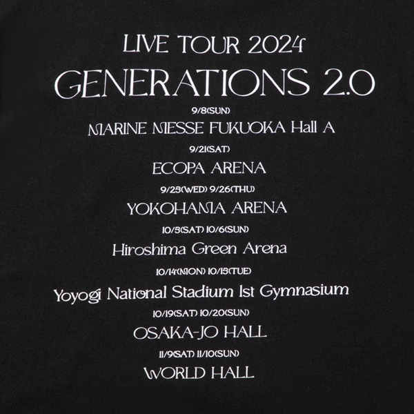 EXILE TRIBE STATION ONLINE STORE｜GENERATIONS 2.0 ツアーT