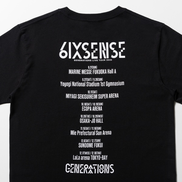 6IX SENSE ツアーTシャツ/BLACK 詳細画像