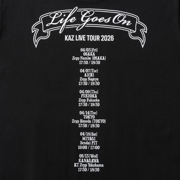 LIFE GOES ON Tシャツ/BLACK 詳細画像