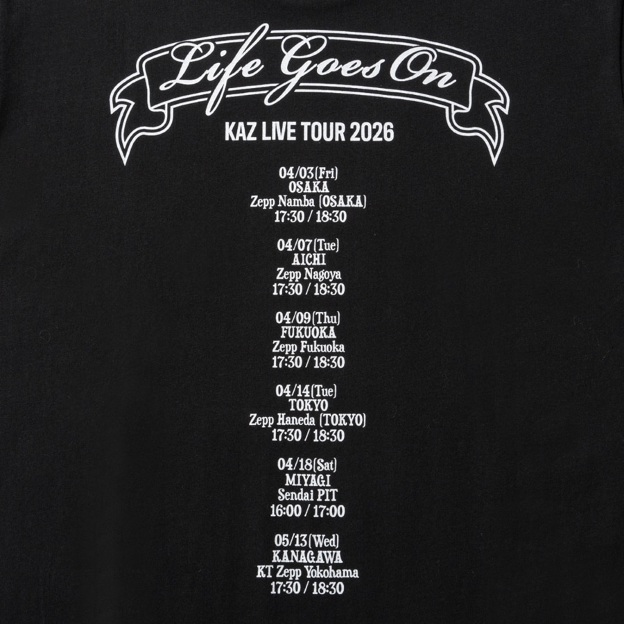 LIFE GOES ON Tシャツ/BLACK 詳細画像 カラー共通 3