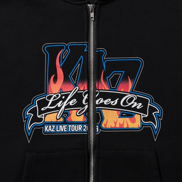 LIFE GOES ON ZIPパーカー/BLACK 詳細画像