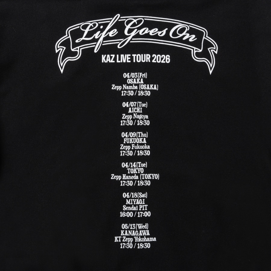 LIFE GOES ON ZIPパーカー/BLACK 詳細画像 カラー共通 3