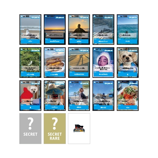 LIFE GOES ON フォトカード3枚セット(全15種+シークレット2種)