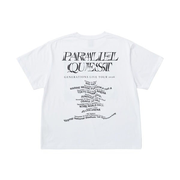 PARALLEL QUEST ツアーTシャツ/WHITE 詳細画像
