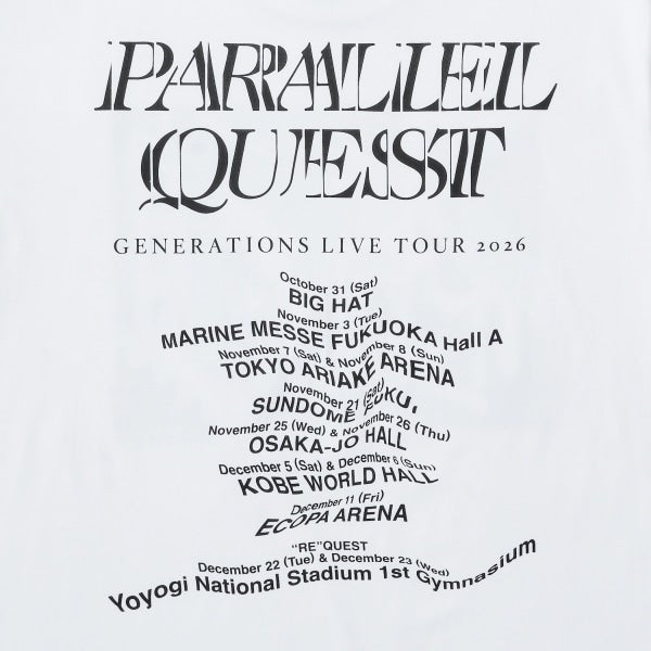 PARALLEL QUEST ツアーTシャツ/WHITE 詳細画像
