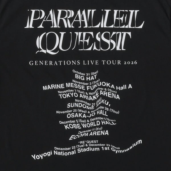 PARALLEL QUEST ツアーTシャツ/BLACK 詳細画像