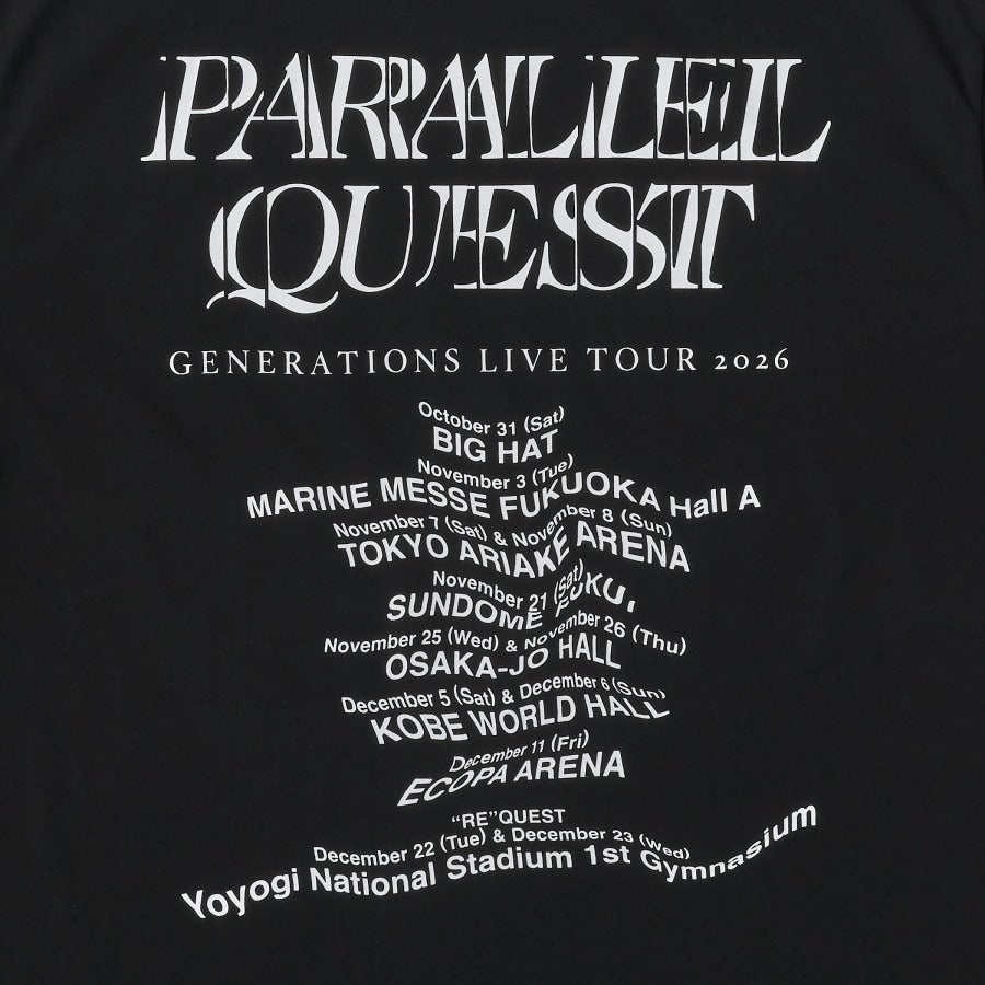 PARALLEL QUEST ツアーTシャツ/BLACK 詳細画像 カラー共通 3