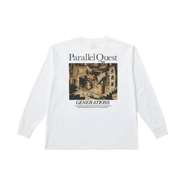 PARALLEL QUEST ロングスリーブTシャツ/WHITE 詳細画像