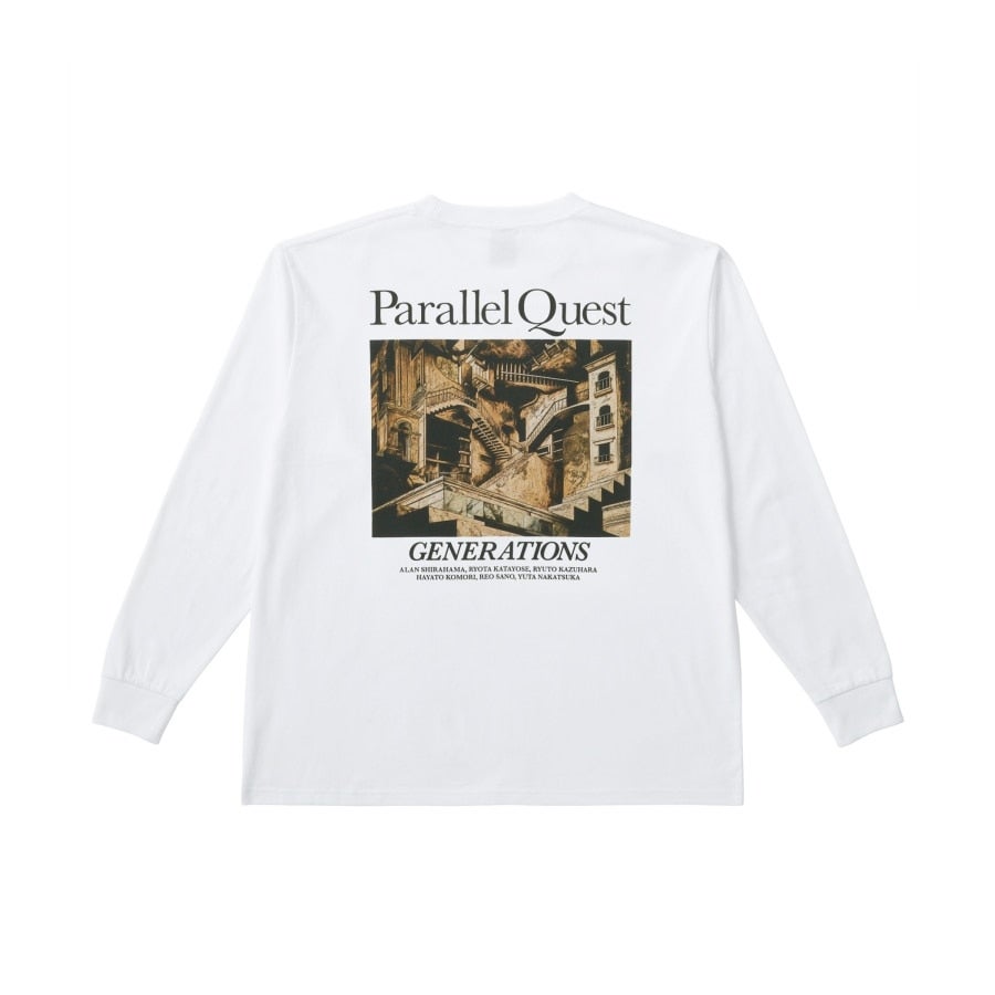 PARALLEL QUEST ロングスリーブTシャツ/WHITE 詳細画像 カラー共通 1