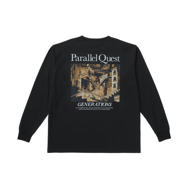 PARALLEL QUEST ロングスリーブTシャツ/BLACK 詳細画像